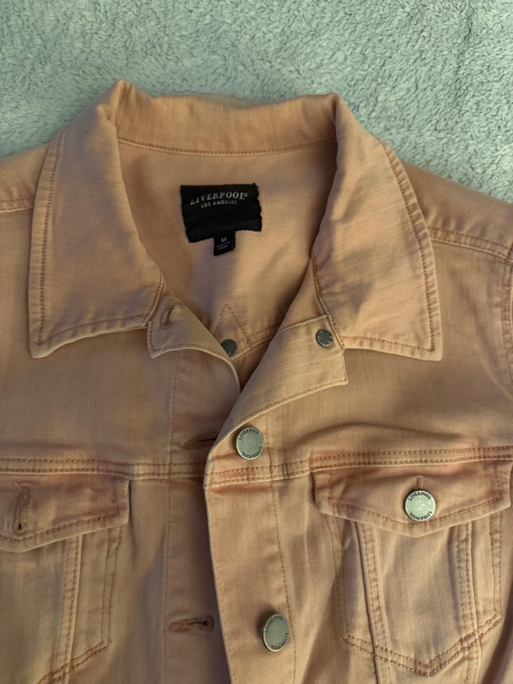 Liverpool Peach Denim Jean Jacket